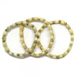  Bratara Opal Galben Diametru 54 mm din Margele Ovale - 7-9 mm - Margea 4 mm