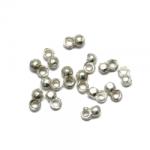  Charm Biju Alama Argintata Rotund - 5 x 3 mm- 45 Buc
