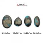  Cabochon Cuprit cu Azurit 27-41 x 18-29 x 5-7 mm