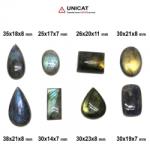  Cabochon Labradorit 25-38 x 14-23 x 7-11 mm - Unicat