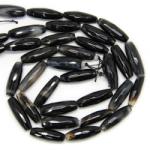  Agata Sardonix Margele Pietre Semipretioase Tub Fatetat - 24-30 x 9-11 mm
