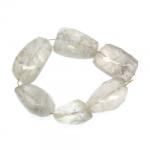  Margele Bijuterii Cuart cu Turmalina Neagra Neregulat Fatetat 30x18 mm