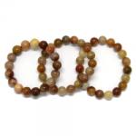  Bratara Jad Galben Orange Diametru 58 mm, Rotund - 10 -10, 9 mm