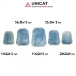  Pandantiv Acvamarin in Forma de Dreptunghi Fatetate - 28-41 x 23-32 x 9-11 mm