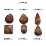  Cabochon Jasp Noreena 20-28 x 14-21 x 6-7 mm - Unicat