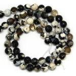  Agata Colorata Negru Margele Pietre Semipretioase Rotunde Fatetate-10 x 10 mm