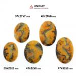  Cabochon Jasp Bumble Bee 35-47 x 26-32 x 6-7 mm
