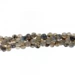  Margele Agata Cracked Gri Rotunda Fatetata 6 mm