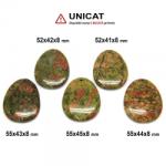  Pandantiv Unakit in Forma de Picatura - 52-55 x 41-45 x 8 mm - 1 Buc