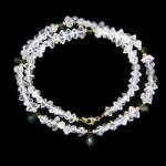  Colier din Diamant Herkimer si Turmalina cu Gold Filled - Inchizator Gold Filled