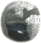  Cabochon Apal dendritric alb rotund 30.5 x 7 mm
