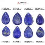  Cabochon Lapis Lazuli cu Gaura 33-41 x 26-31 x 6-12 mm - Unicat