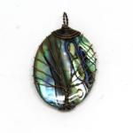  Pandantiv Scoica Abalon Arborele Vietii - 51 x 32 mm - (XXL)