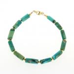  Bratara din Turcoaz de Arizona si Accesorii Gold Filled