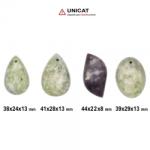 Pandantiv Lepidolit Verde cu Gaura 38-44 x 22-29 x 8-13 mm - Unicat