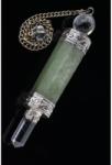  Pendul aventurin verde-varf cuart-sfera cuart-7.5 cm