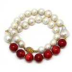  Colier din Perle de Cultura Rotund - 13-16 mm - Gold Filled