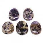  Pandantiv Ametist Chevron Forma Neregulata - 45-52 x 36-42 x 7-8 mm - 1 Buc
