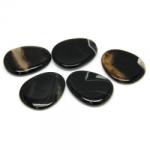  Pandantiv Agata Sardonix in Forma de Picatura - 45-51 x 35-41 x 6-7 mm - 1 Buc