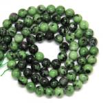  Zoisit Verde Margele Pietre Semipretioase Rotund Fatetat 8-9 mm