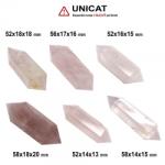  Obelisc Cuart Roz 2 Varfuri - 52-58 x 14-18 x 13-20 mm (XXL) - 1 Buc