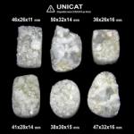  Cabochon din Apofilit Verde Druzy de Forma Neregulata- 36-50 x 26-32 x 11-16 mm