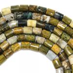  Jasp Oceanic Margele Pietre Semipretioase Tub Fatetate - 13 x 12 mm