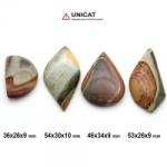  Cabochon Jasp Policrom 36-54 x 26-34 x 9-10 mm - Unicat