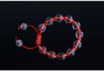  Bratara tip shambhala din cuart cu snur rosu 12 mm