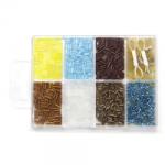  Kit Margele Sticla + Inchizator + Cablu - Handmade - Tub - 6x2 mm