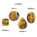  Cabochon Jasp Bumble Bee 25-43 x 24-32 x 6-7 mm