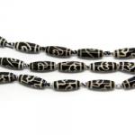  Margele Bijuterii Agata Tibetana Dzi Tub - 30x11 mm - 1 Buc