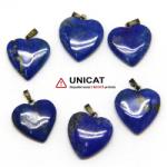  Pandant Inima Lapis Lazuli - 18 x 18 x 4-5 mm- (M)- 1 Buc