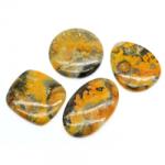  Cabochon Jasp Bumble Bee 38-48 x 29-35 x 5-7 mm