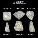  Cabochon din Apofilit Verde Druzy de Forma Neregulata- 36-51 x 14-37 x 9-17 mm