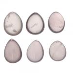  Pandantiv Cuart Roz in Forma de Picatura - 29-35 x 24-28 x 15-21 mm - 1 Buc