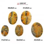 Cabochon Jasp Bumble Bee 31-43 x 21-32 x 5-6 mm