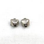  Margele din metal placat patrat 10x8 mm - 8 Buc