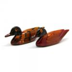  Rate Mandarin Pereche - Figurine din Lemn - 80 x 30 x 17 mm - 1 Pereche