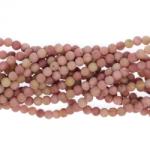  Rodonit Mat Rotund Margele Pietre Semipretioase pentru Bijuterii 4 mm