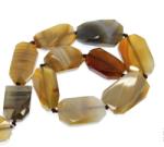  Agata de Botswana Galbena Neregulata Fatetat Margele Pietre semipretioase pentru Bijuterii 39x23 mm