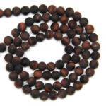  Ochi de Tigru Rosu Mat Rotund Margele Pietre Semipretioase pentru Bijuterii 8x8 mm