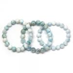  Bratara Milky Larimar Diametru 58 mm din Margele Rotunde - 10-10, 9 mm