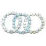  Bratara Milky Larimar - Larimar Laptos Diametru 58 mm Margele Rotunde 11-11, 9 mm