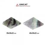  Piramida Fluorit Curcubeu Mineral Natural - 39-40 x 38-39 x 22 mm - 1 Buc