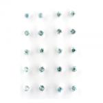  Cercei Acvamarin rotund fatetat 5x5x15 mm cu argint pentru eleganta zilnica 1 pereche