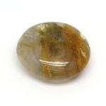  Piatra Naturala Cuart cu Limonit - Golden Healer Palm Stone 55x52 mm ( XXL ) - Unicat