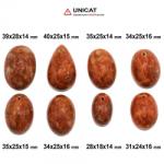  Pandantiv Calcit Portocaliu cu Gaura 28-40 x 18-28 x 14-16 mm - Unicat