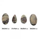  Cabochon Jasp Portelean 31-39 x 16-25 x 4 mm