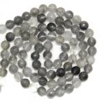  Cuart Gri Rotund Fatetat 8 mm - Margele Pietre Semipretioase